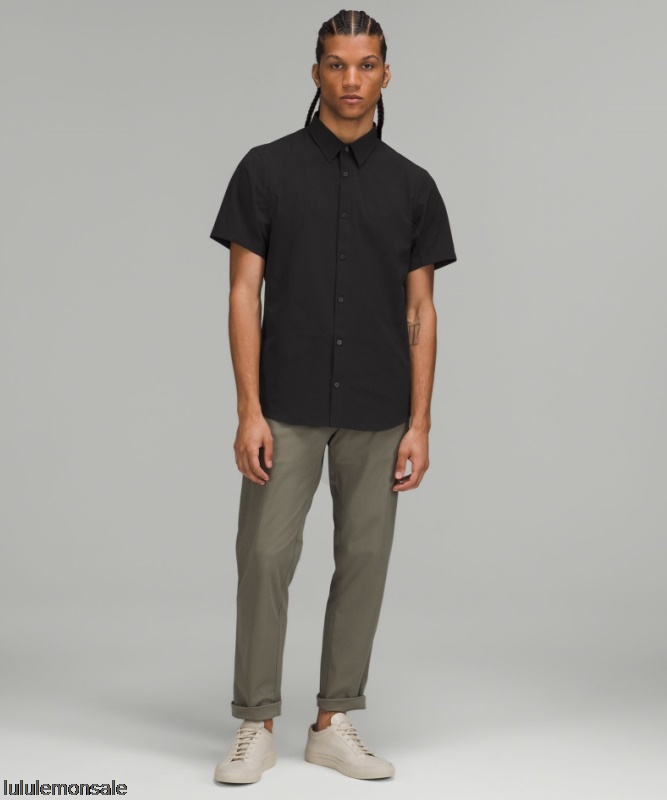 Lululemon Verkauf DELULU617 | Schwarzes Airing Easy Kurzarmshirt